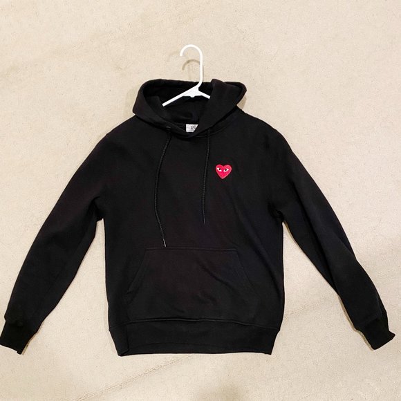 Comme des Garcons PLAY Tops - COMME DES GARÇONS PLAY Black Heart Patch Hoodie